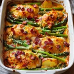 Asparagus & Bacon Chicken Potato Casserole