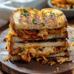 BBQ Chicken Grilled Cheese Sandwich