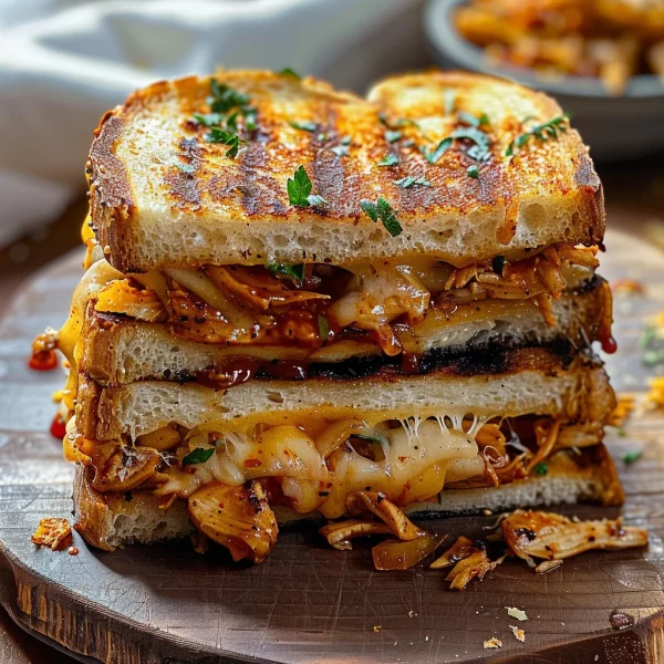 BBQ Chicken Grilled Cheese Sandwich