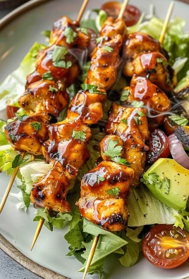 BBQ Chicken Skewer Salad