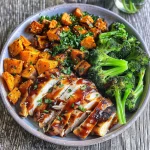 BBQ Chicken & Roasted Sweet Potato Bowls