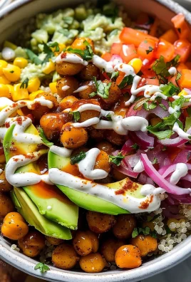BBQ Ranch Chickpea Quinoa Bowls