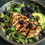 Blackberry Basil Grilled Chicken Salad