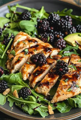 Blackberry Basil Grilled Chicken Salad