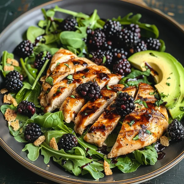 Blackberry Basil Grilled Chicken Salad