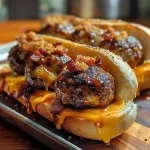 Bourbon BBQ Bacon Cheeseburger Meatball Subs Ready in 30 Minutes