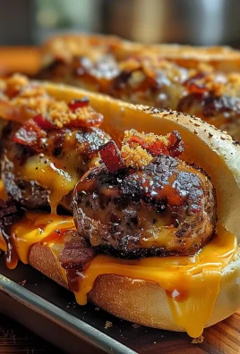 Bourbon BBQ Bacon Cheeseburger Meatball Subs Ready in 30 Minutes