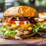 Cheddar Ranch Chicken Burgers