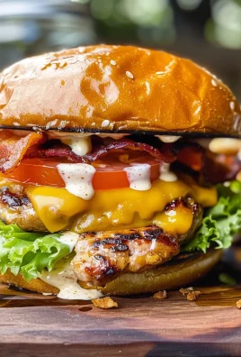 Cheddar Ranch Chicken Burgers