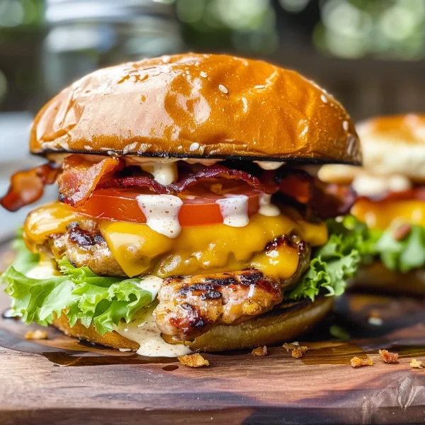 Cheddar Ranch Chicken Burgers