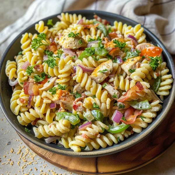 Chicken Bacon Ranch Pasta Salad