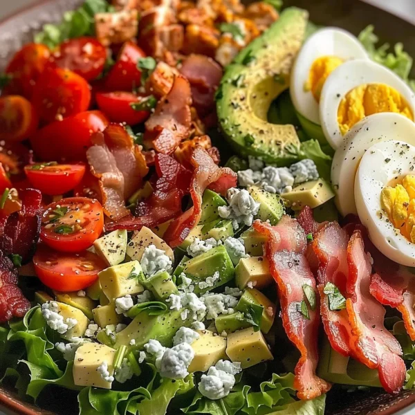 Classic American Cobb Salad with Crispy Bacon