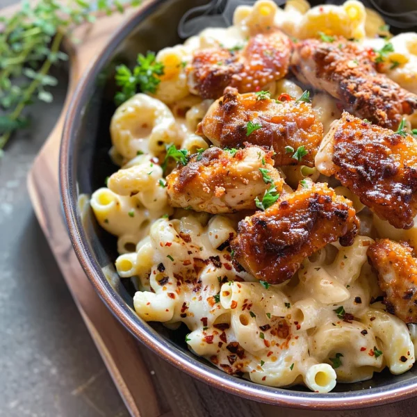 Creamy Honey Pepper Chicken Mac and Cheese Delight