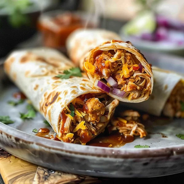 Crispy BBQ Chicken Wraps