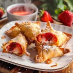 Deep-Fried Strawberry Cheesecake Stuffed Wonton Bites: Irresistibly Crispy!
