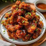 Delicious Baked Honey BBQ Popcorn Chicken Recipe