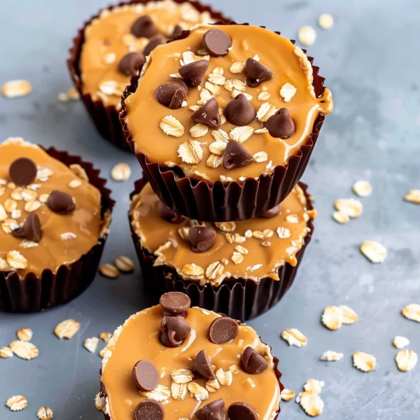 Easy No Bake Peanut Butter Oat Cups