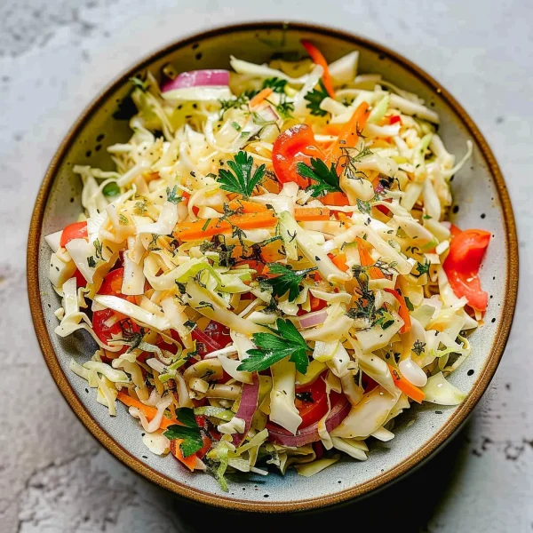 Greek Cabbage Salad - Lahanosalata (vinegar coleslaw)