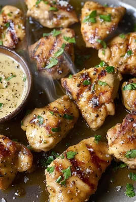 Grilled Chicken Bites with Creamy Garlic Sauce