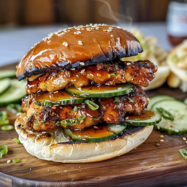 Grilled Korean BBQ Chicken Sandwich