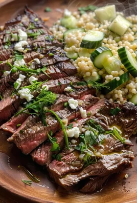 Grilled Skirt Steak with Lemon Herb Couscous Salad