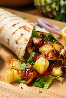 Hawaiian BBQ Chicken Wraps