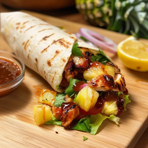 Hawaiian BBQ Chicken Wraps