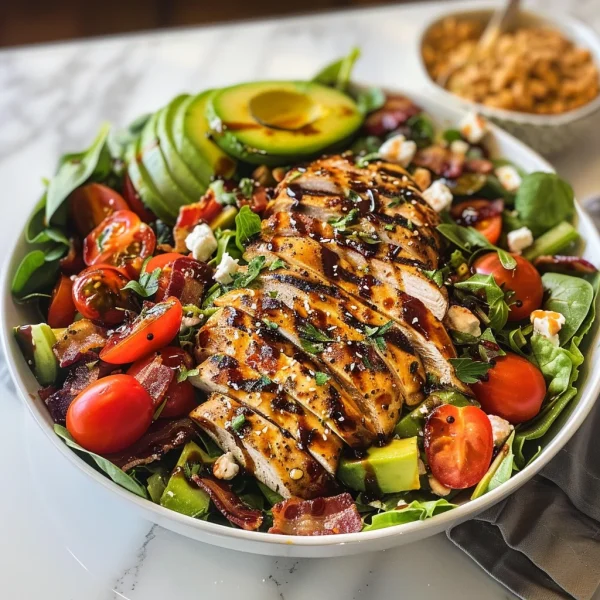 Honey Mustard Chicken Salad with Avocado, Bacon & Goat Cheese