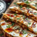 Hot Honey BBQ Chicken Quesadillas