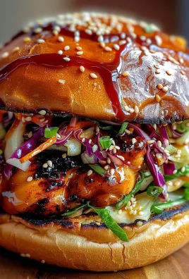 Korean BBQ Chicken Sandwich with Cabbage Slaw