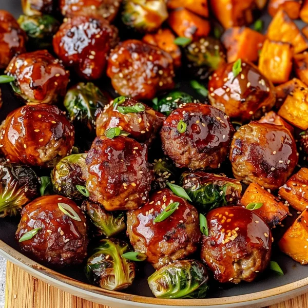 Korean BBQ Meatballs and Vegetables