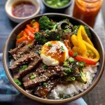 Korean BBQ Steak Rice Bowls with Spicy Cream Sauce: An Incredible Ultimate Recipe