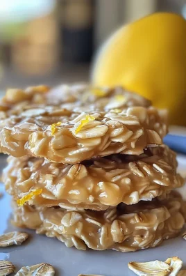 Lemon Oatmeal No-Bake Cookies