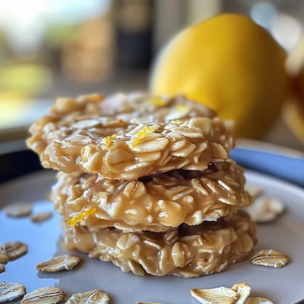 Lemon Oatmeal No-Bake Cookies