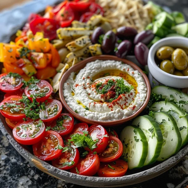 Mediterranean Mezze Tapas Platter – Easy Shareable Appetizer for Parties & Light Meals