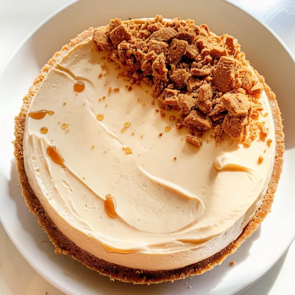 No Bake Cookie Butter Cheesecake