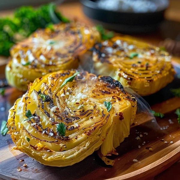 Oven Roasted Garlic Cabbage Steaks