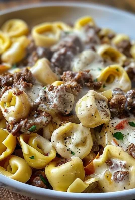 Philly Cheesesteak Tortellini Pasta