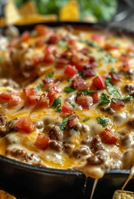 Sizzling Bacon Cheeseburger Queso Dip