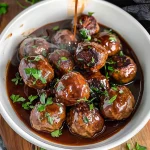 Slow Cooker Salisbury Steak Meatballs (Frozen Meatballs)