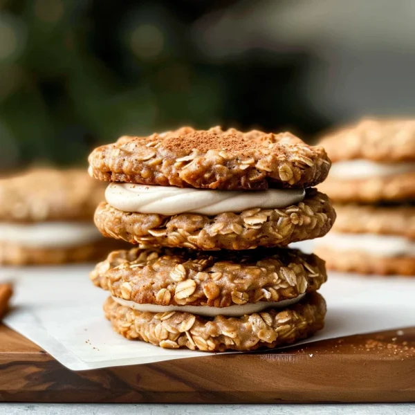 Spiced Eggnog Oatmeal Cream Pies