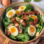 Spinach Salad with Bacon and Eggs