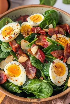 Spinach Salad with Bacon and Eggs