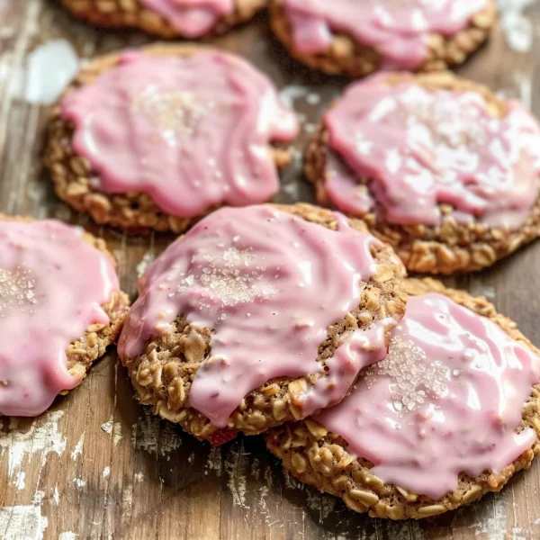 Strawberry Iced Oatmeal Cookies Recipe