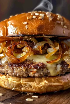 Turkey Burgers with Caramelized Onions and Aioli
