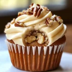 Banana Cinnamon Pecan Cupcakes with Cream Cheese Frosting