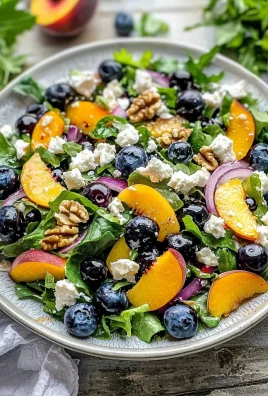 Blueberry Peach Feta Salad