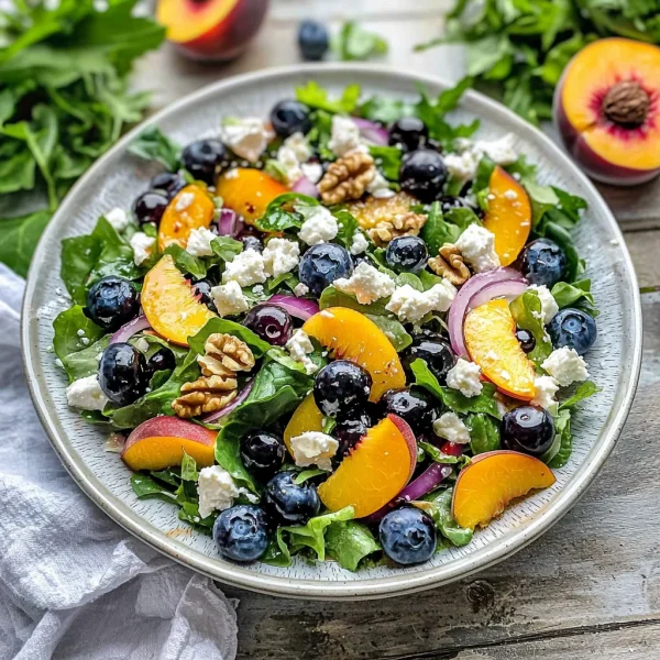 Blueberry Peach Feta Salad