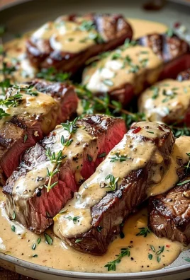 Cast Iron Bavette Steak with Whiskey Garlic Cream Sauce