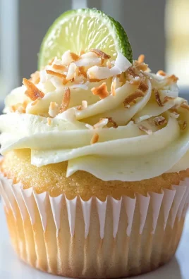 Coconut Cupcakes with Lime Buttercream Frosting